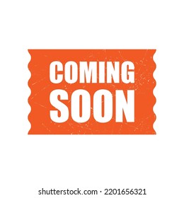 Coming soon stamp with grunge effect for media and documents. Coming soon Rubber Stamp over white background. Vector illustration isolated on a white background.