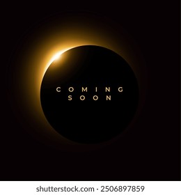 coming soon stay tuned sunrise dark background design vector