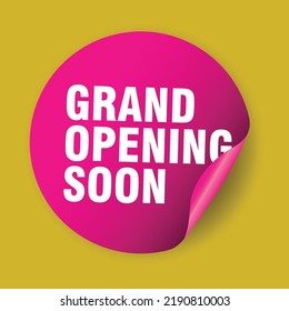 Coming soon sticker design template	
