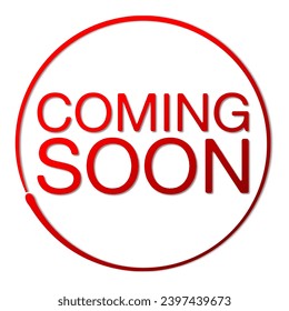 coming soon sticker design vector