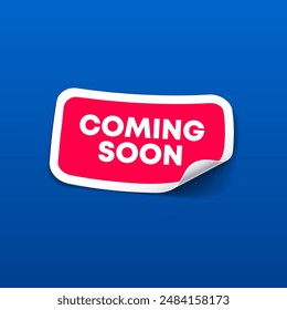 Coming soon sticker design vector illustration