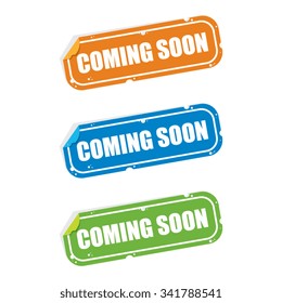 Coming Soon Sticker Labels