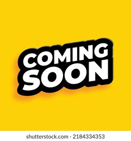 coming soon sticker on yellow background 