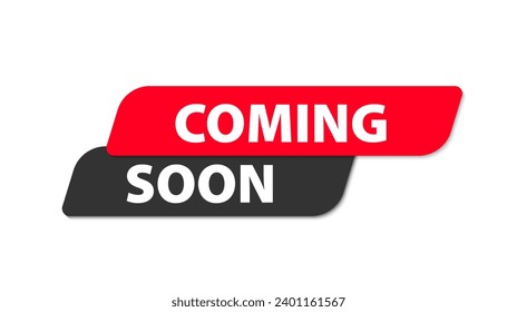 Coming soon stiker label vector design. Coming soon badge icon element