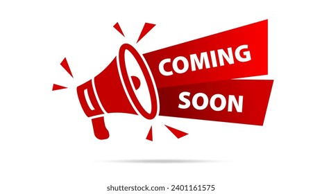 Coming soon stiker label vector design. Coming soon badge icon element