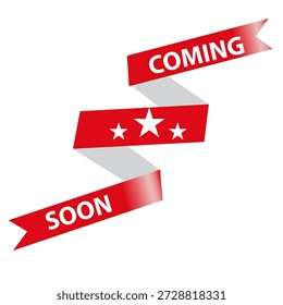 Próximamente diseño de Vector de etiqueta adhesiva. Próximamente elemento de icono de insignia