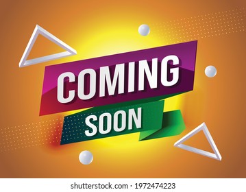 coming soon tag. Banner design template for marketing. Special offer promotion or retail. background banner modern graphic design for store shop, online store, website, landing page