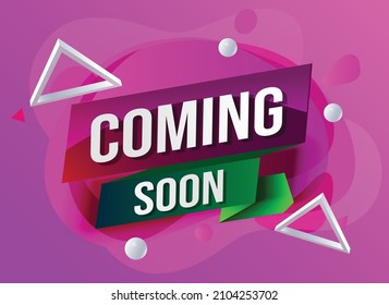 coming soon tag. Banner pink design template for marketing. Special offer promotion or retail. background banner modern graphic design for store shop, online store, website, landing page