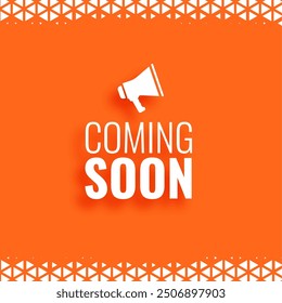 coming soon teaser background with megaphone design vector