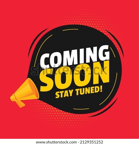 coming soon template with megaphone design