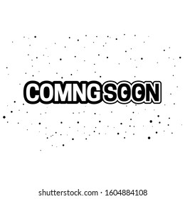 coming soon text design vector