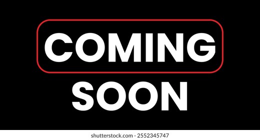 Coming soon text effect animation vedio, glitch effect.