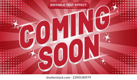 Coming soon text effect banner design