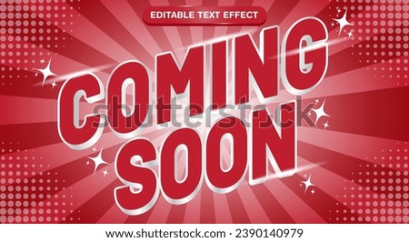 Coming soon text effect banner design