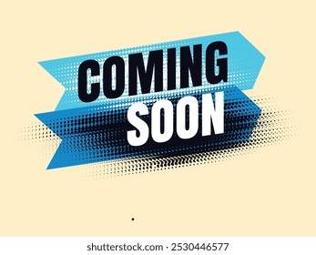 Coming soon Text effect design in 3D look with eye catching colors