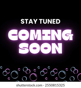 Coming Soon, a text effect illustration 