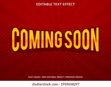 coming soon text effect template design with abstract style use for business brand and logo