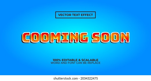 coming soon text effect template can be edited and scaled