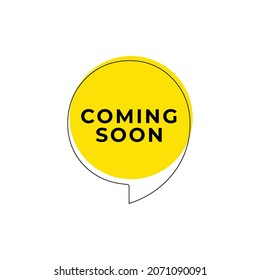Coming Soon Text Label Design Template Vector