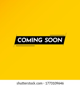 Coming Soon Text Label Vector Template Design Illustration