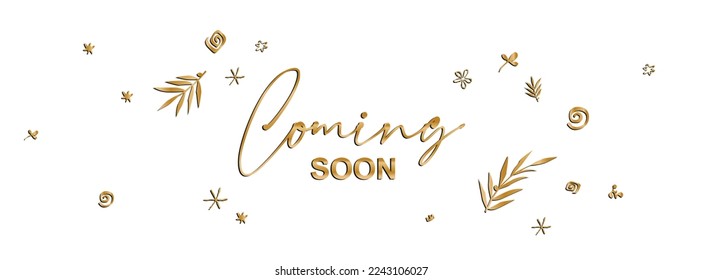 coming soon text on white background