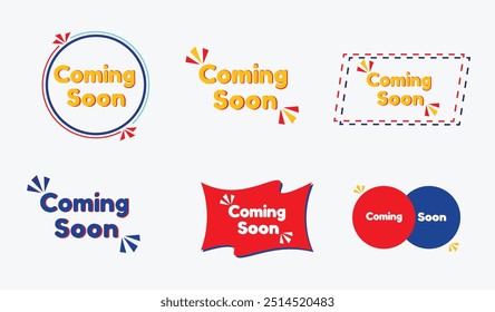 Próximamente Ilustración vectorial de texto para su uso.