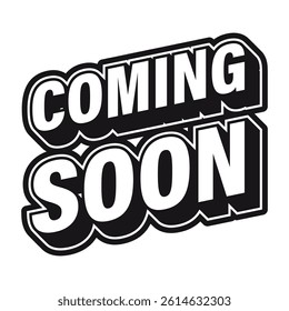Coming Soon. Typography Graphic Element