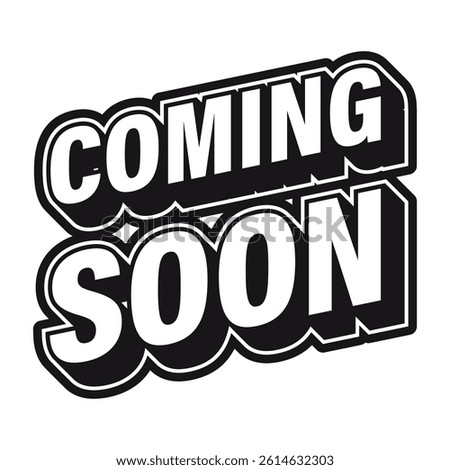 Coming Soon. Typography Graphic Element