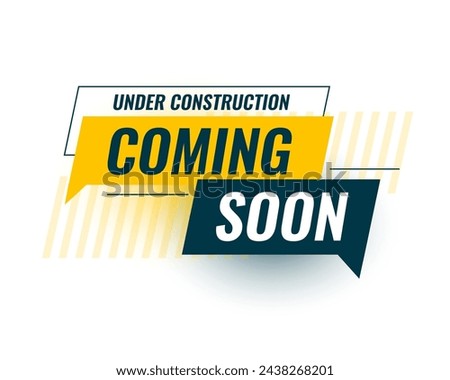 coming soon under construction background for brand promo vector