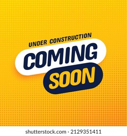 coming soon under construction social media poster design