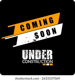 Em breve, em construção, obrigado por sua paciência, poster vetor