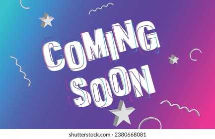 Coming Soon Vector Background Template, Coming Soon Web Banner