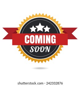 Coming soon vector banner. 