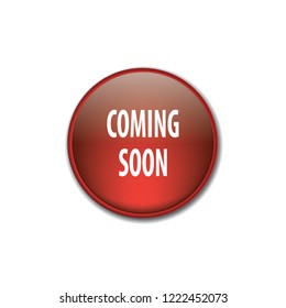 Coming soon vector button, web design element