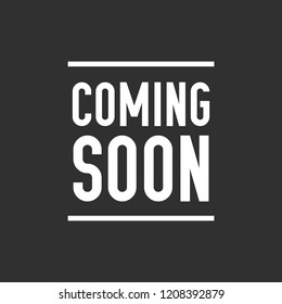 Coming soon vector concept. Promotion banner with text coming soon