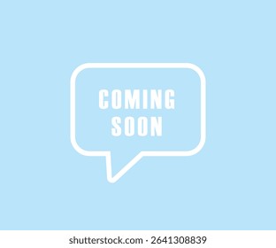Coming soon vector design in blue background