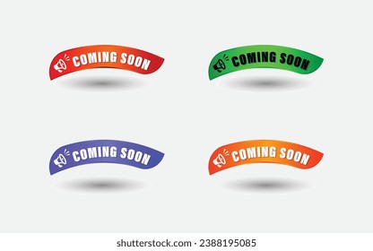 Coming soon vector design on gradient shape