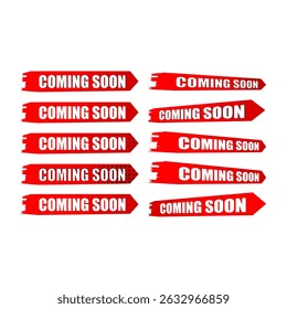 coming soon vector sign set