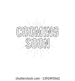 Coming soon vector template. Design for poster, banner, greeting cards or print.