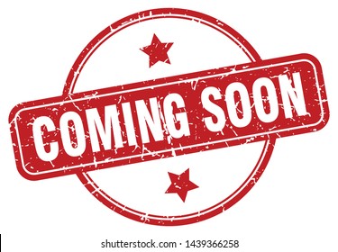 Coming Soon Vintage Round Isolated Stamp Stock Vector (Royalty Free ...