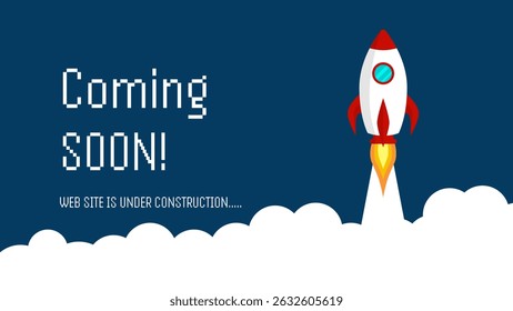 Coming soon Website is Under Construction Page Design Vector Illustration