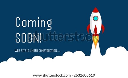 Coming soon Website is Under Construction Page Design Vector Illustration