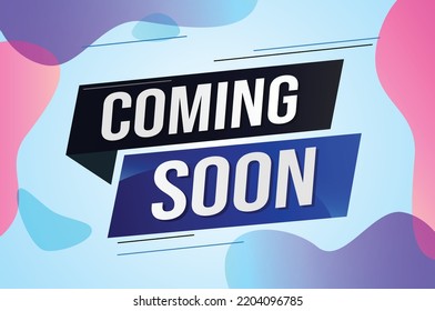 coming soon word concept vector illustration with lines 3d style for social media landing page, template, ui, web, mobile app, poster, banner, flyer, background, gift card, coupon, label, wallpaper