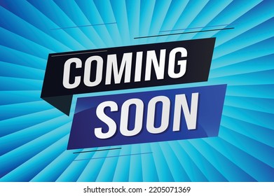 próximamente concepto de palabra ilustración vector con líneas 3d estilo para la página de inicio de medios sociales, plantilla, ui, web, aplicación móvil, afiche, banner, volante, fondo, tarjeta de regalo, cupón, etiqueta, fondo de pantalla