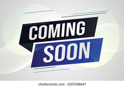 coming soon word concept vector illustration with lines 3d style for social media landing page, template, ui, web, mobile app, poster, banner, flyer, background, gift card, coupon, label, wallpaper