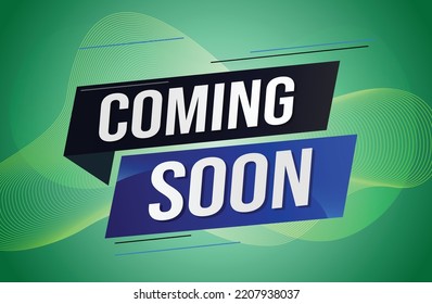 próximamente concepto de palabra ilustración vector con líneas 3d estilo para la página de inicio de medios sociales, plantilla, ui, web, aplicación móvil, afiche, banner, volante, fondo, tarjeta de regalo, cupón, etiqueta, fondo de pantalla