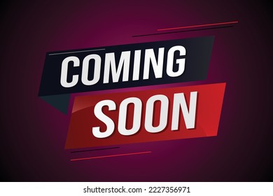 coming soon word concept vector illustration with lines 3d style for social media landing page, template, ui, web, mobile app, poster, banner, flyer, background, gift card, coupon, label, wallpaper