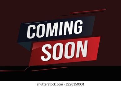 coming soon word concept vector illustration with lines 3d style for social media landing page, template, ui, web, mobile app, poster, banner, flyer, background, gift card, coupon, label, wallpaper