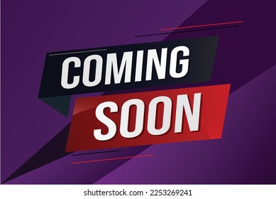 coming soon word concept vector illustration with lines 3d style for social media landing page, template, ui, web, mobile app, poster, banner, flyer, background, gift card, coupon, label, wallpaper