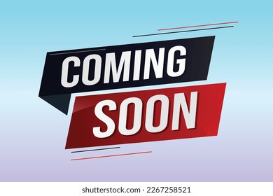 coming soon word concept vector illustration with lines 3d style for social media landing page, template, ui, web, mobile app, poster, banner, flyer, background, gift card, coupon, label, wallpaper